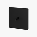 Single 1-Gang Switch in Matt Black Steel, 86x86mm