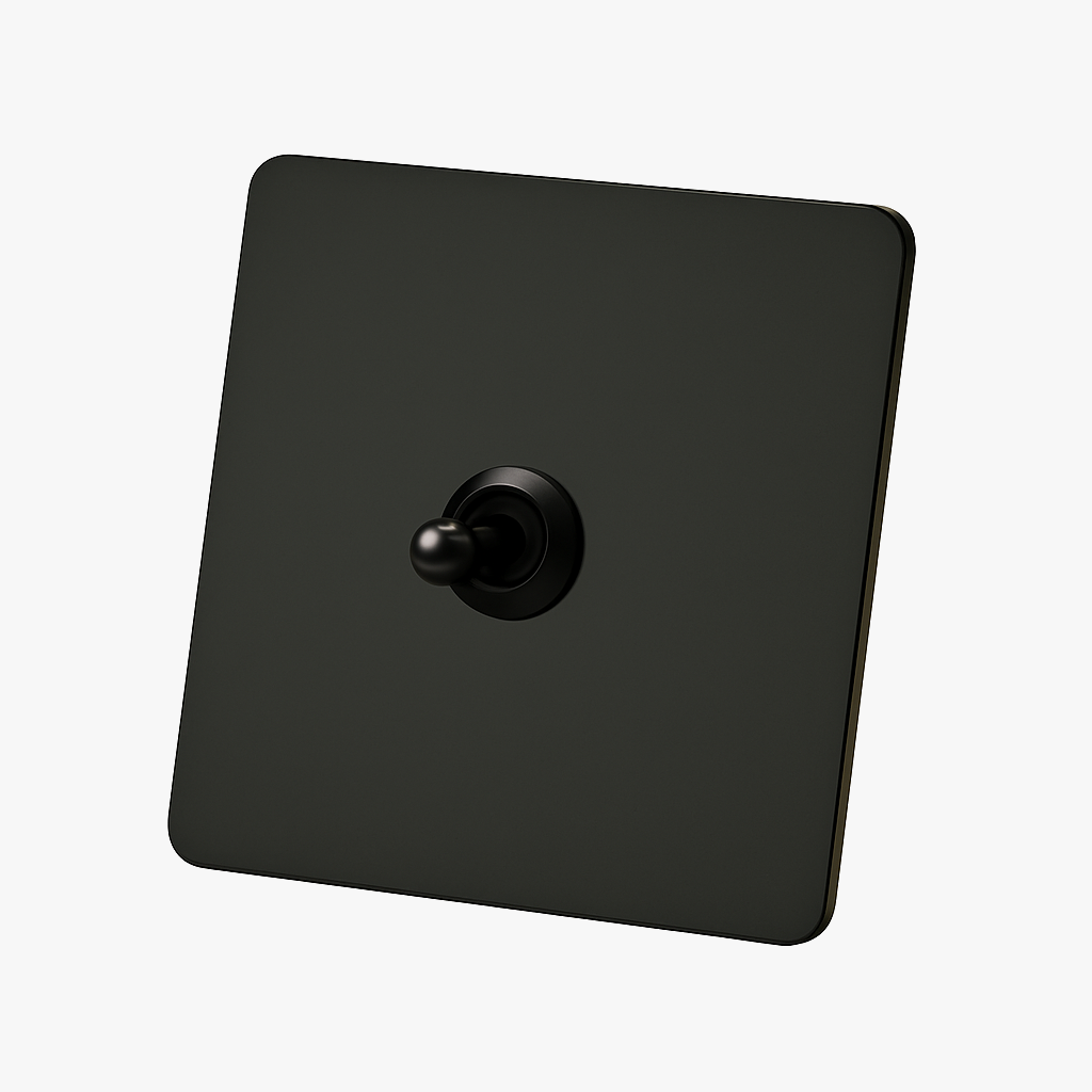 Black Steel Switch with Reset and Curtain Switch Options