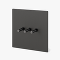 3-way 3-way switch in brushed grey steel