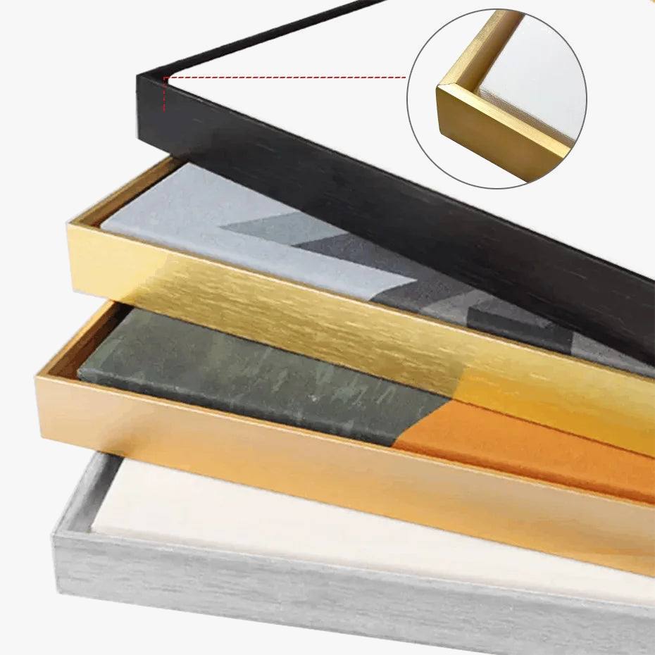 Metal floating frame kit for wall art