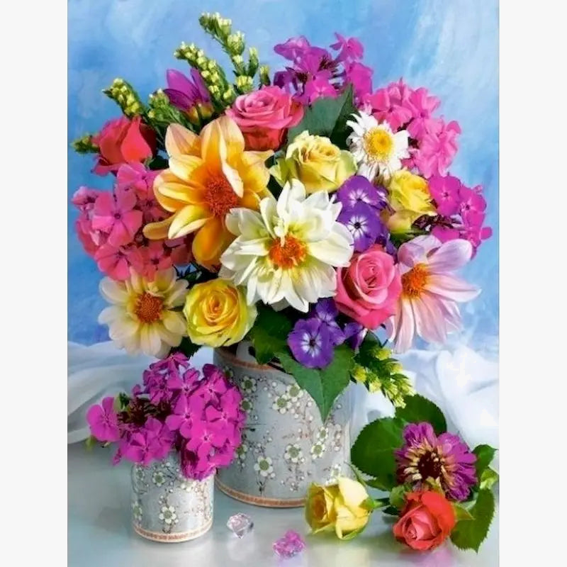 Flower Paint by Numbers Kit for Adults, Linen Canvas, Design 9939730