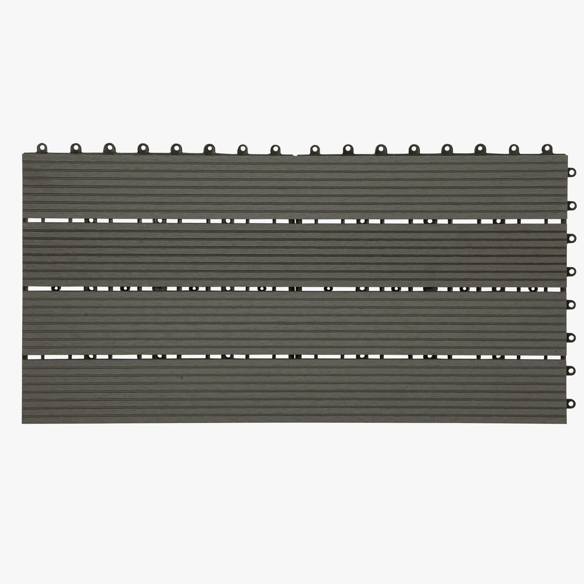 30x60 cm Composite Interlocking Deck Tiles in Grey, 1 M2 Pack