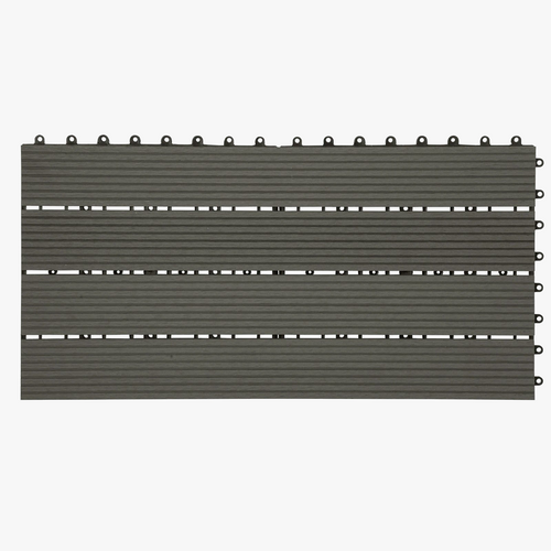 30x60 cm Composite Interlocking Deck Tiles in Grey, 1 M2 Pack