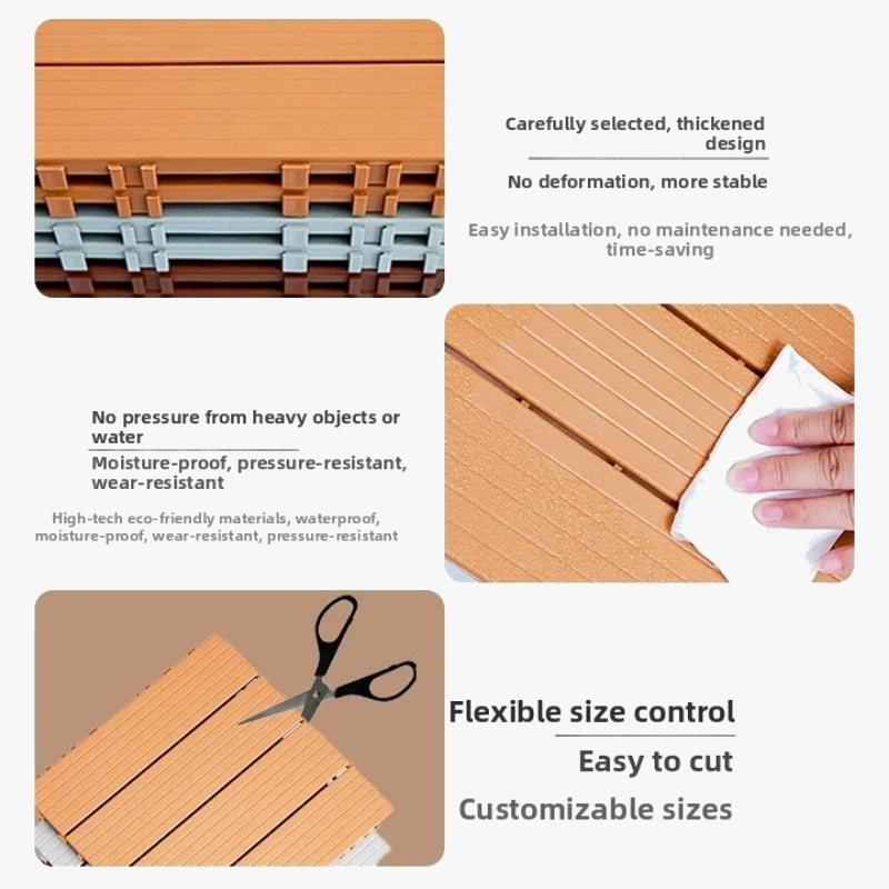 Embodiable wood-effect blades 30 cm - view 4