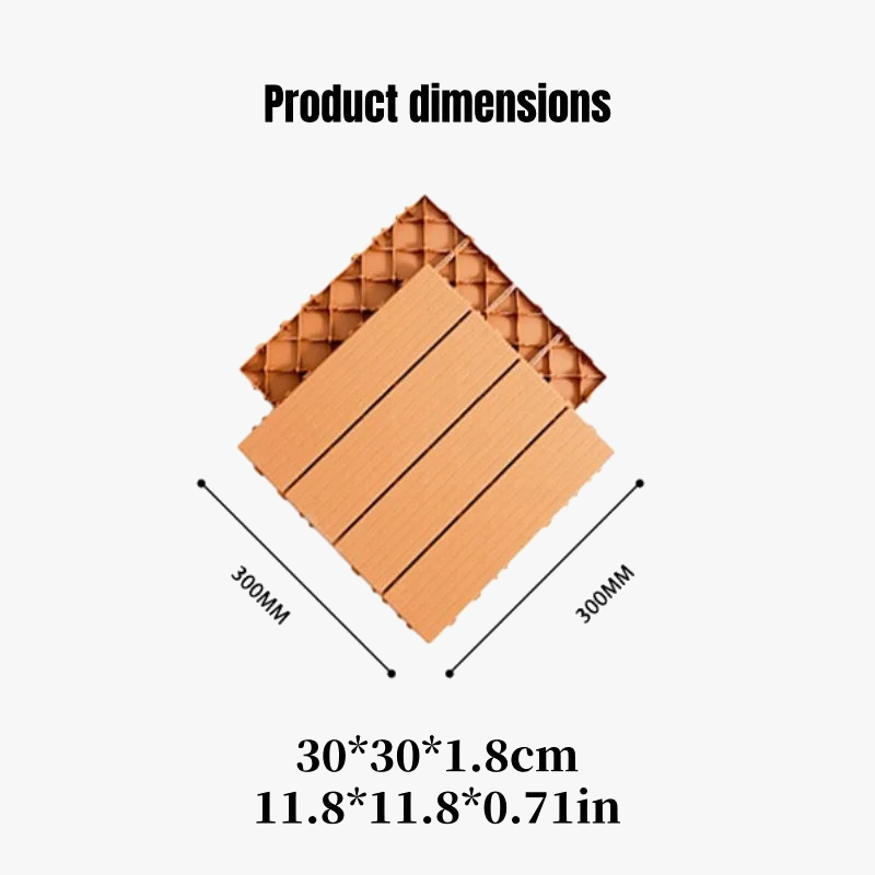 Slipable wooden effect pvc 30cm outside - view 3