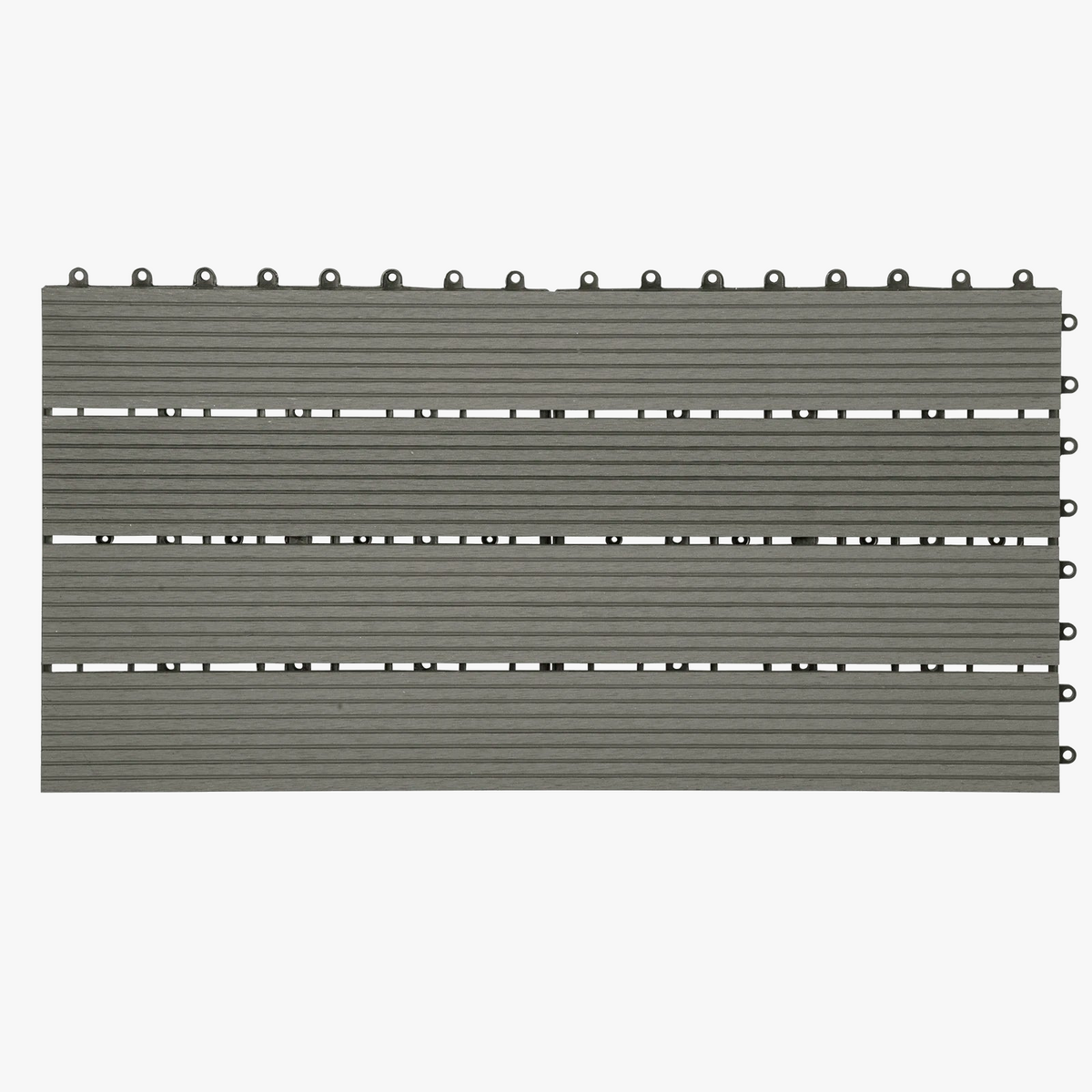 30x60 cm Composite Interlocking Deck Tiles in Light Grey