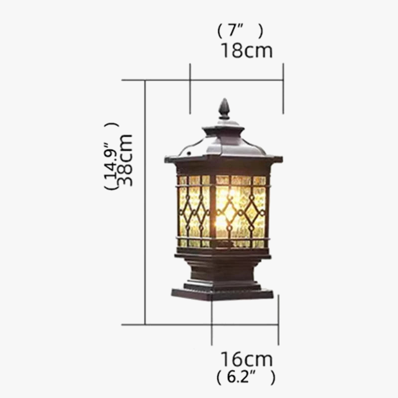 Classic outdoor floor lamp waterproof led lighting for retro garden - view 7
