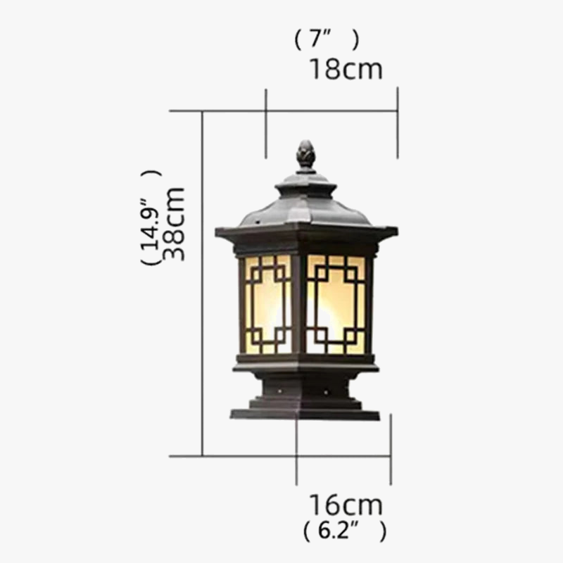 Classic outdoor floor lamp waterproof led lighting for retro garden - view 8