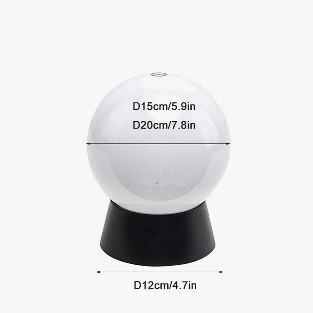 Acrylic Outdoor Globe Pedestal Lamp with Warm Glow