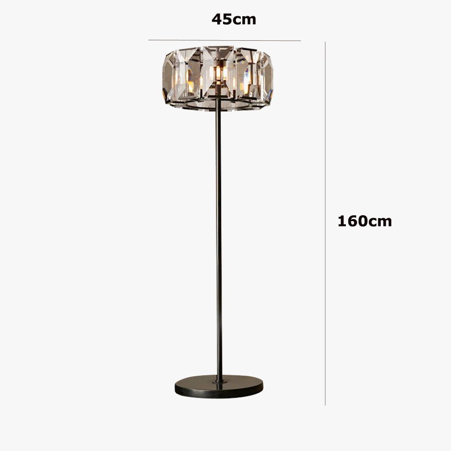 Vintage Crystal Dimmable LED Floor Lamp with Warm Ambient Light - view 6
