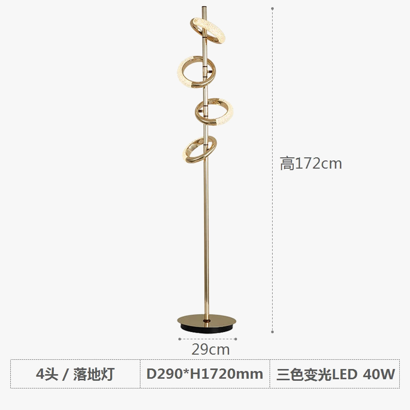 LED floor lamp in acrylic iron for interior decoration - view 7