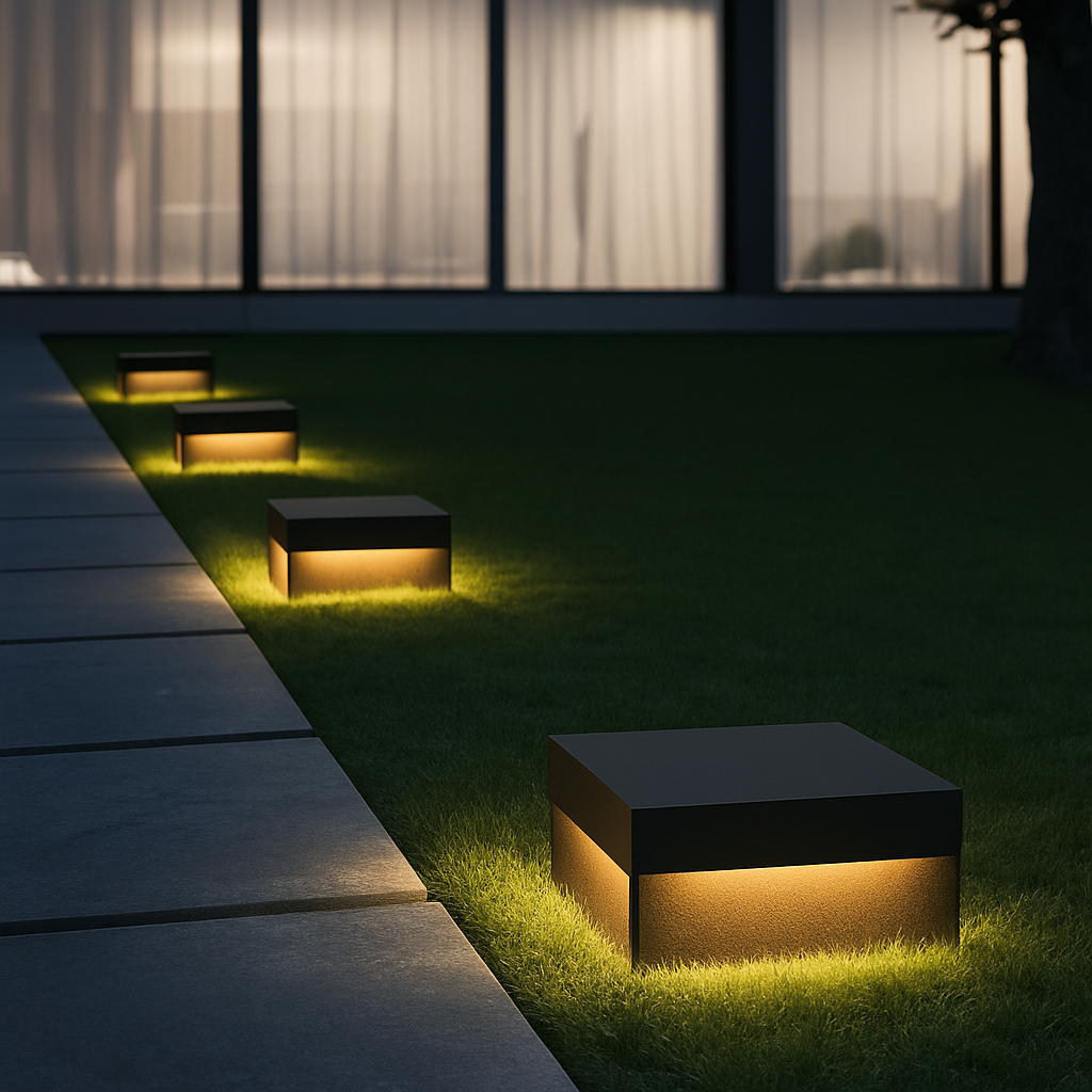Modern stainless steel floor lamp for outdoor garden decorative lighting - view 4