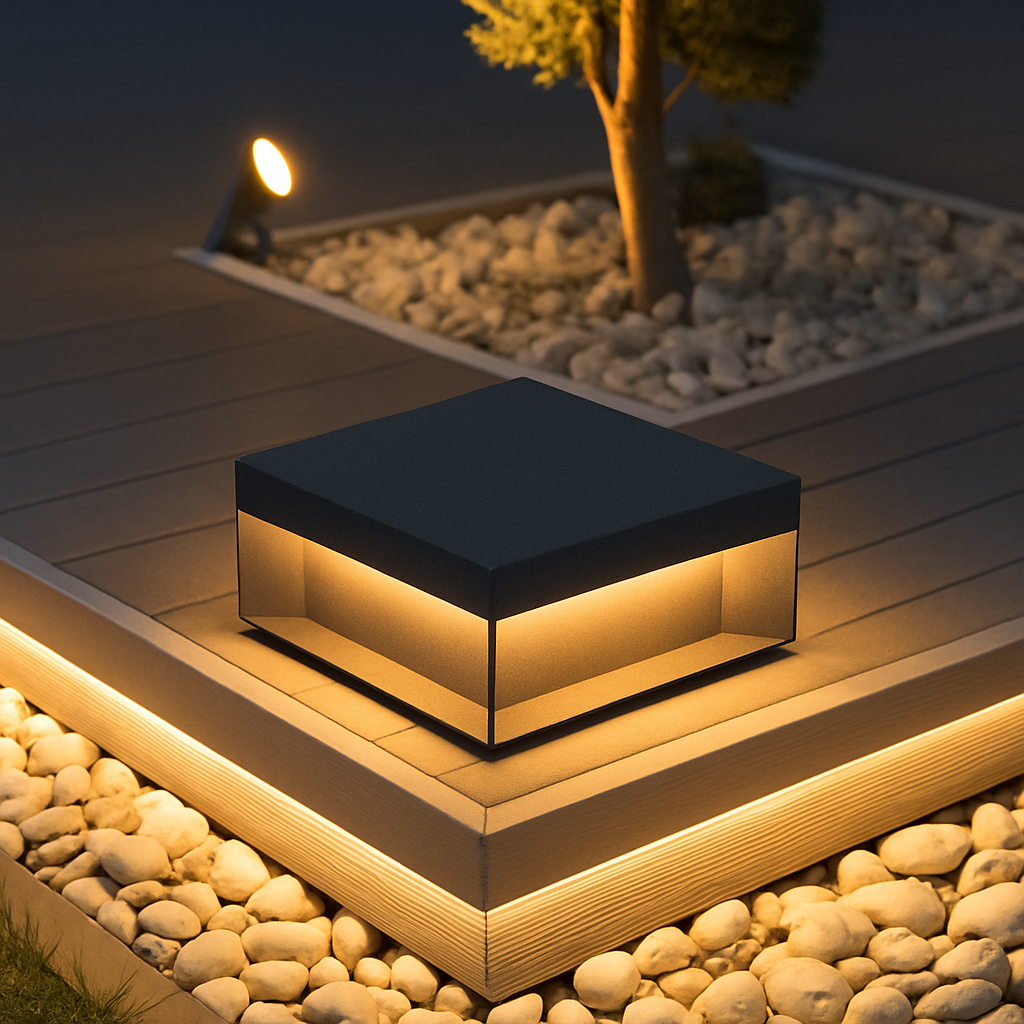 Modern stainless steel floor lamp for outdoor garden decorative lighting - view 5