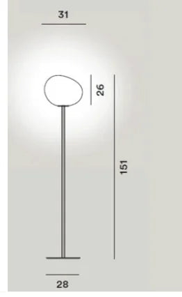 Modern glass floor lamp design foscarini decorative led lamp - view 8