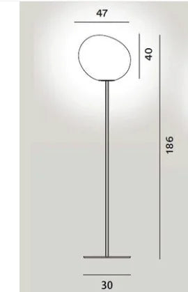 Modern glass floor lamp design foscarini decorative led lamp - view 9
