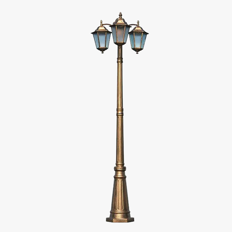 Heavy aluminium floor lamp for outdoor garden lighting