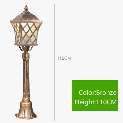 Waterproof outdoor column lamp for garden and walkway
