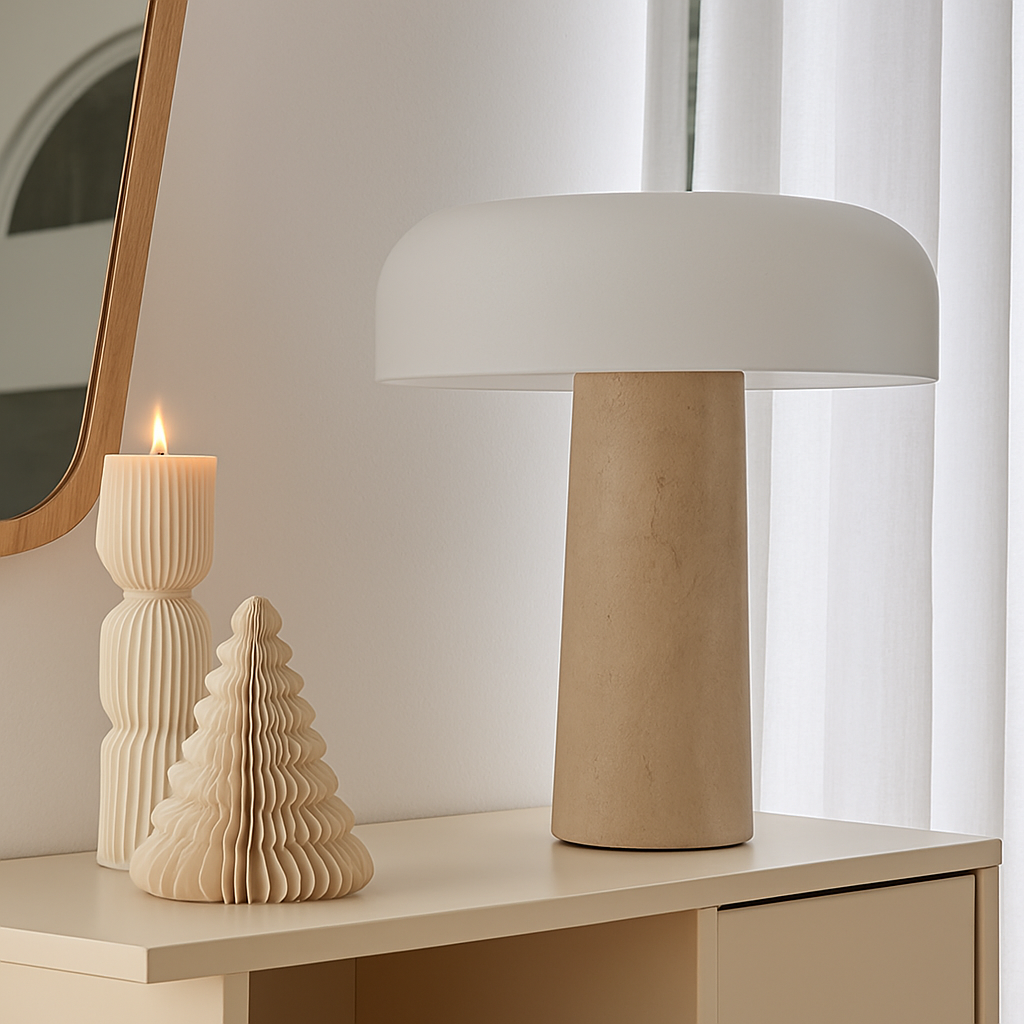 Design desk lamp in marble style modern mushroom - view 3