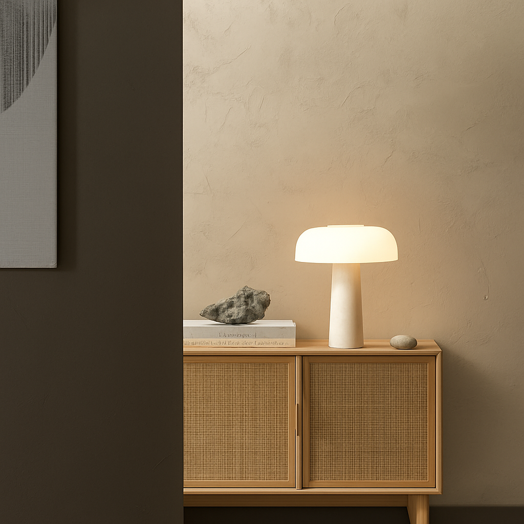 Design desk lamp in marble style modern mushroom - view 4