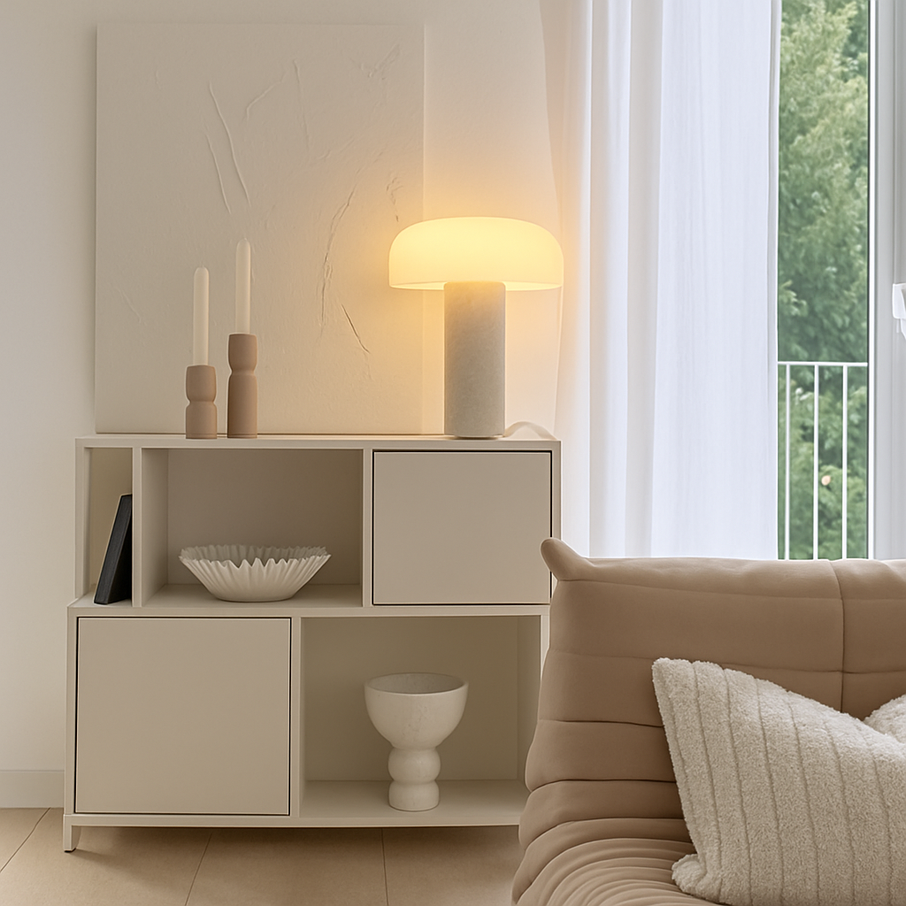 Design desk lamp in marble style modern mushroom - view 5