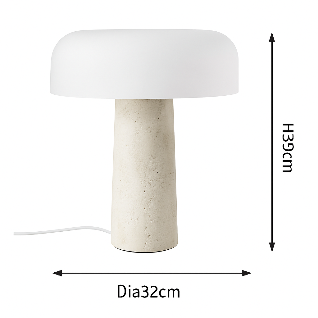Design desk lamp in marble style modern mushroom - view 6