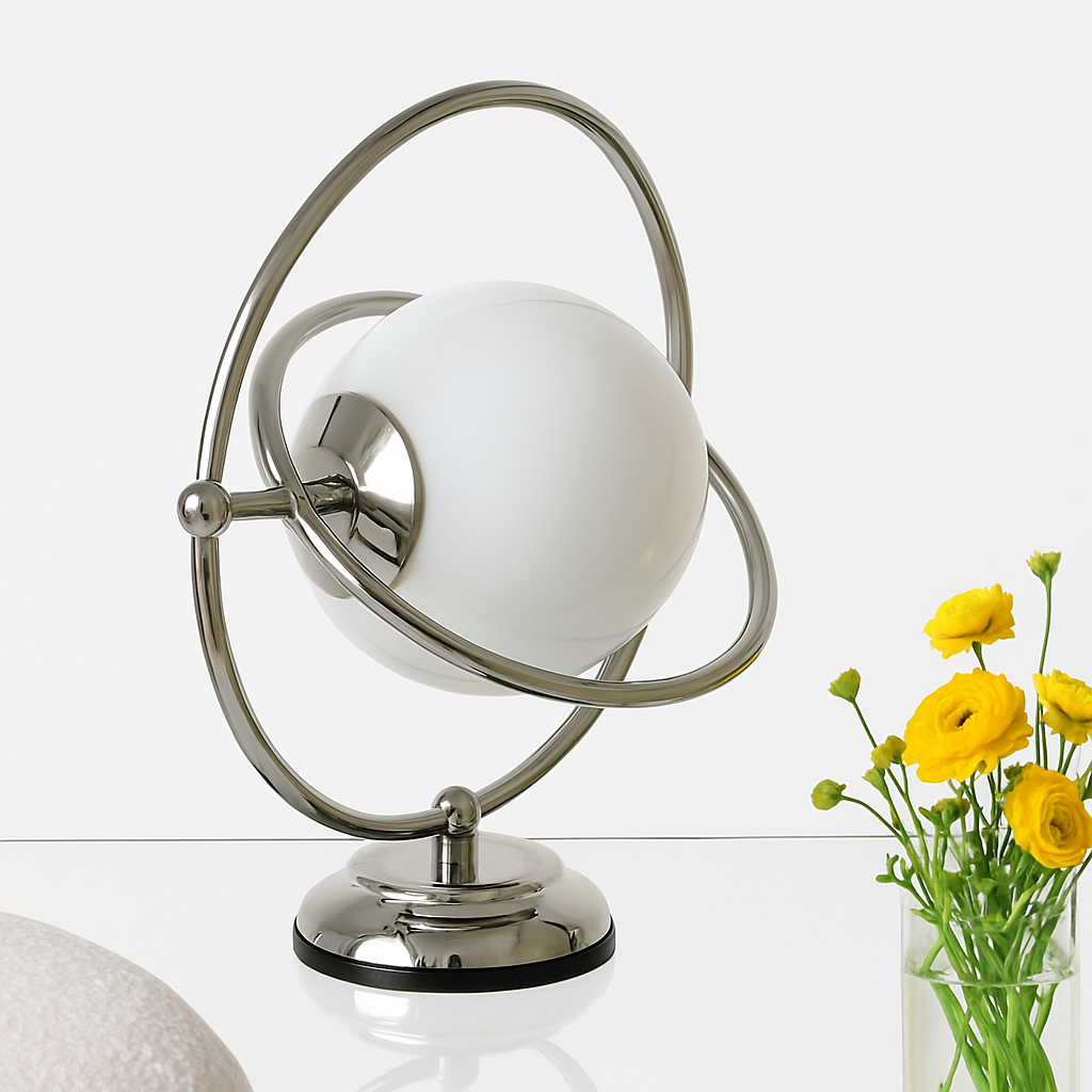 Italian design office lamp in rotary glass