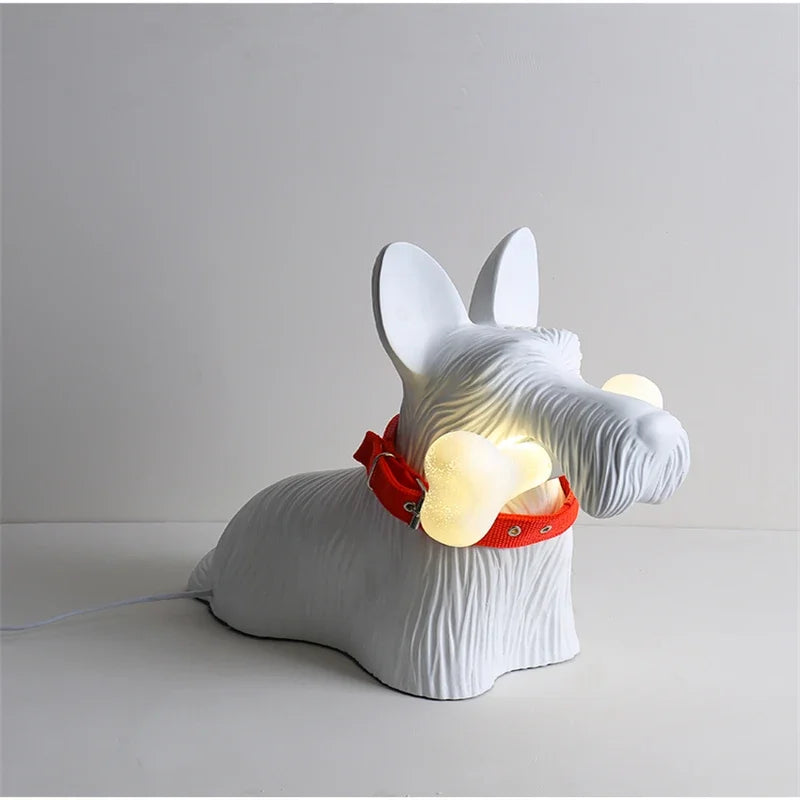 Resin dog desk lamp cartoon interior decoration child - view 4