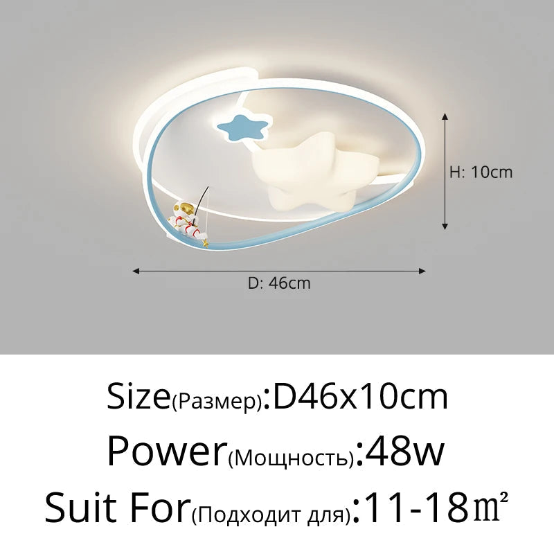 Modern child bedroom lamp with creative star protection - view 9