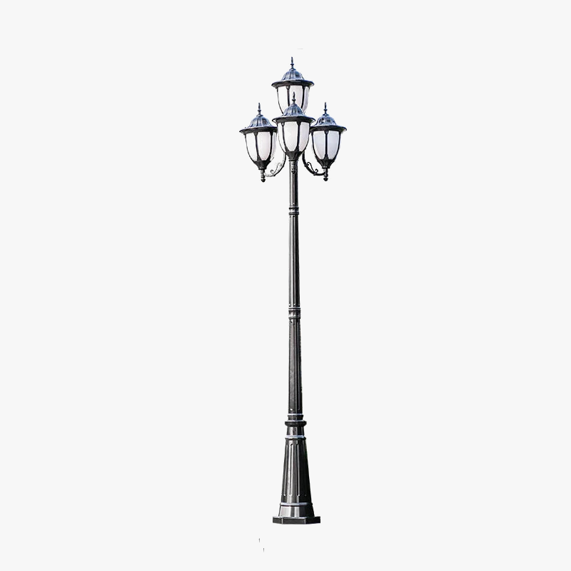 European four-head outdoor waterproof garden lamp