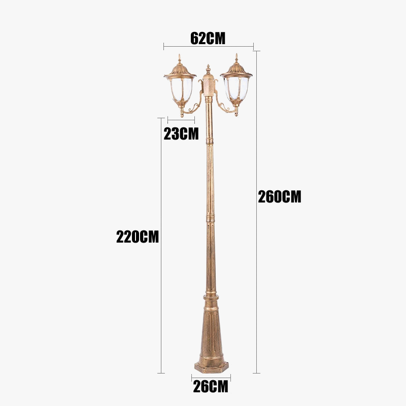 European four-head outdoor waterproof garden lamp - view 5