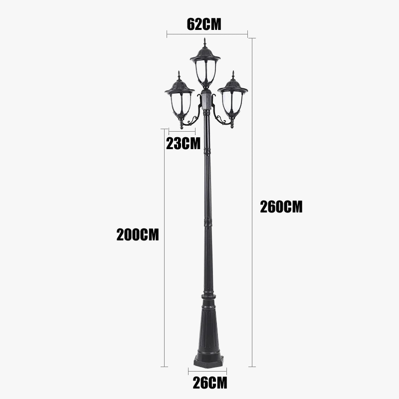 European four-head outdoor waterproof garden lamp - view 7