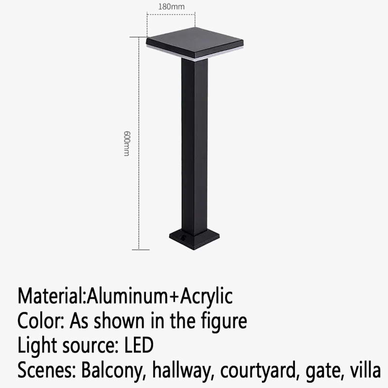 Outdoor led garden lamp contemporary design for villa - view 8