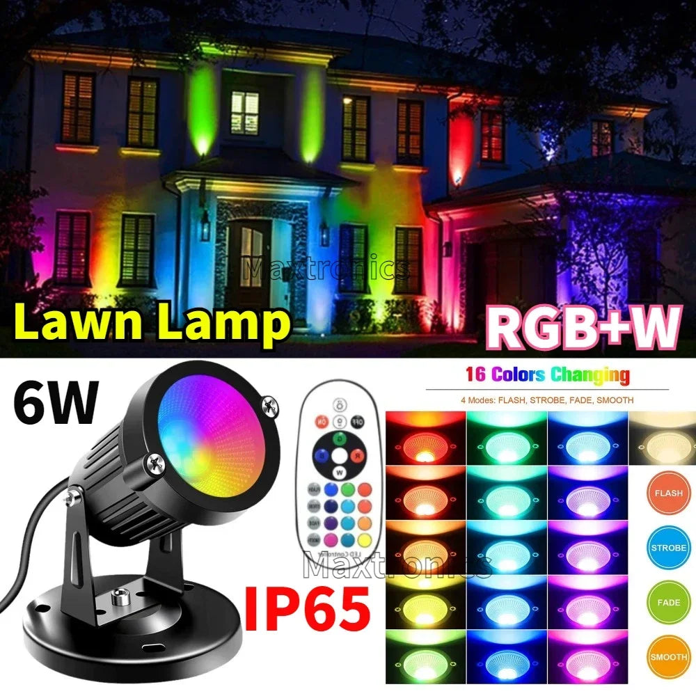 LED garden lamp with 16-color remote control for outdoors - view 2