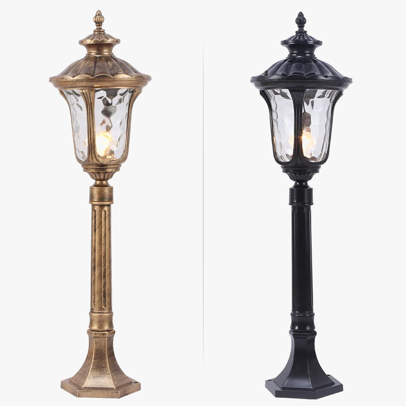Retro garden lamp for waterproof exterior lighting - view 2