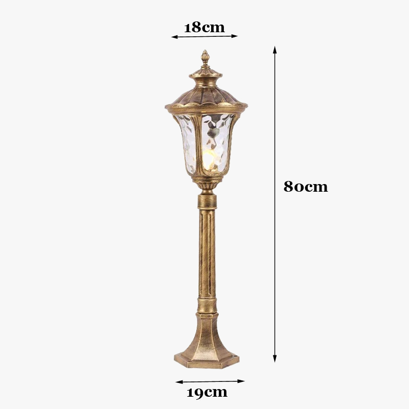 Retro garden lamp for waterproof exterior lighting - view 4