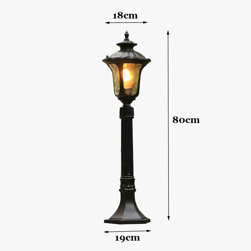 Retro garden lamp for waterproof exterior lighting - view 5