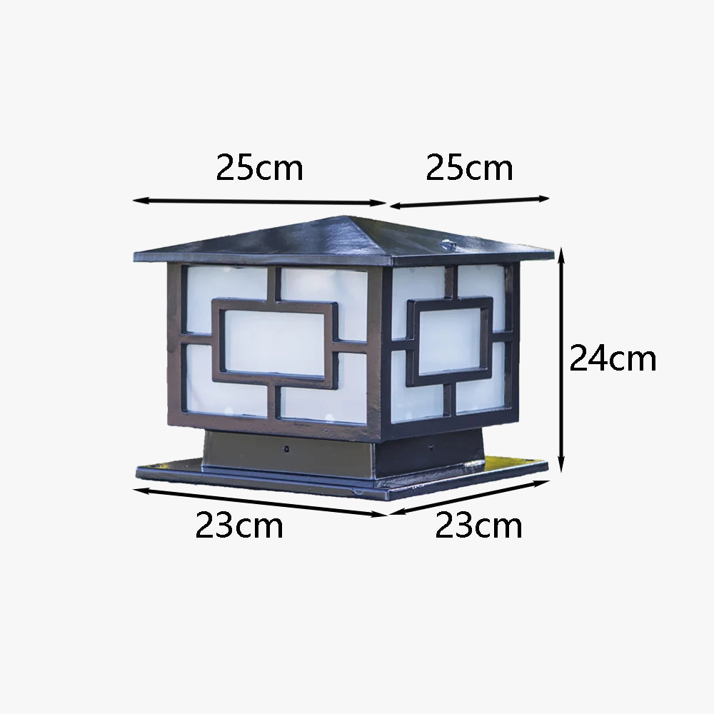 Retro outdoor lamp for garden lighting and path