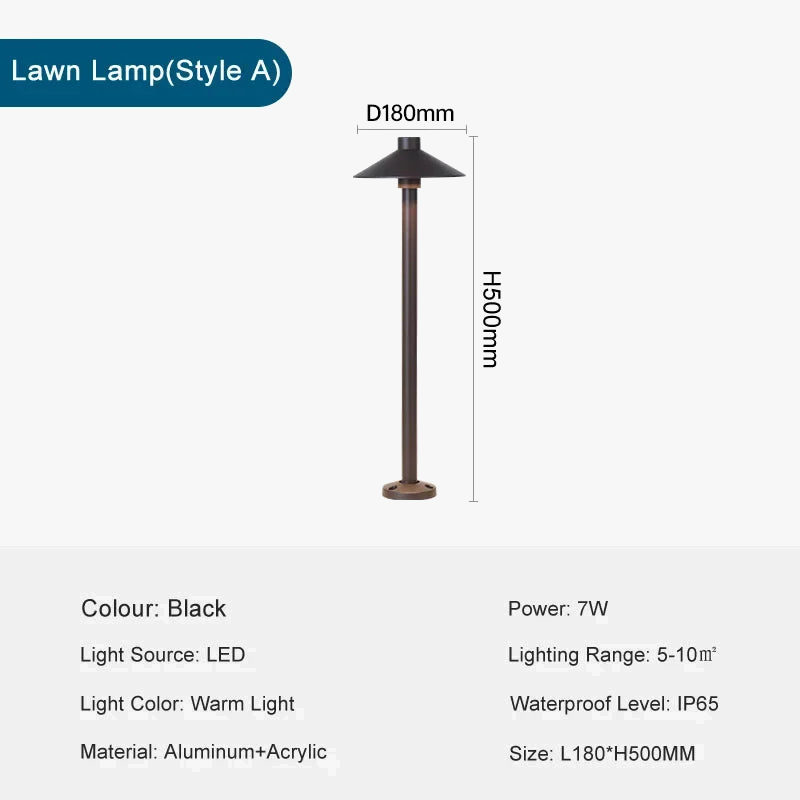 Modern LED lamp for waterproof and landscaped exterior lighting - view 7