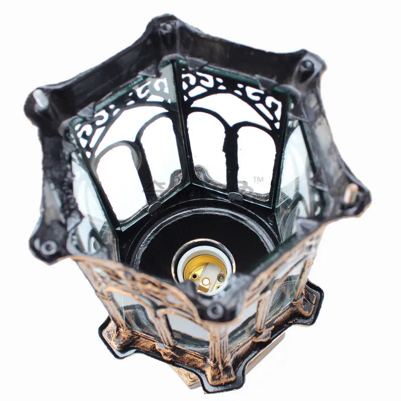 Retro outdoor pillar lamp for landscape lighting - view 5