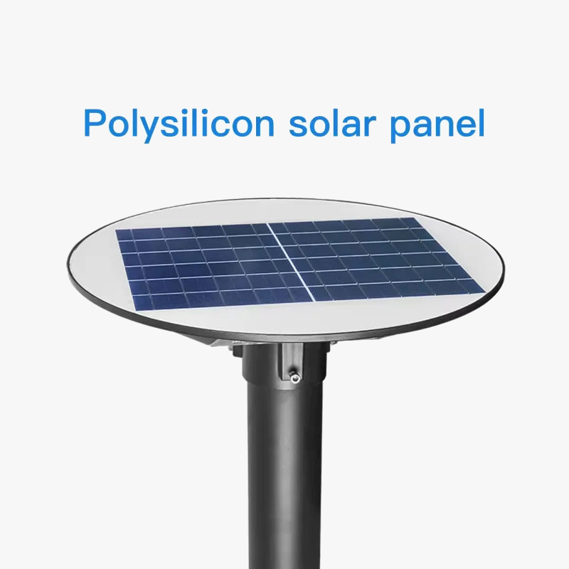 Round solar lamp for garden and outdoor lighting