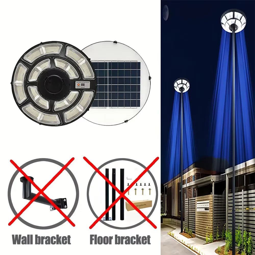 Round solar lamp for garden and outdoor lighting - view 5