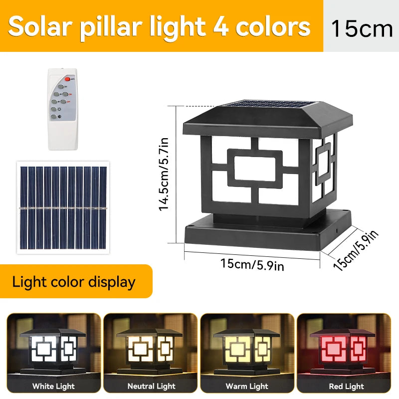 Waterproof led solar lamps with remote control for garden - view 8
