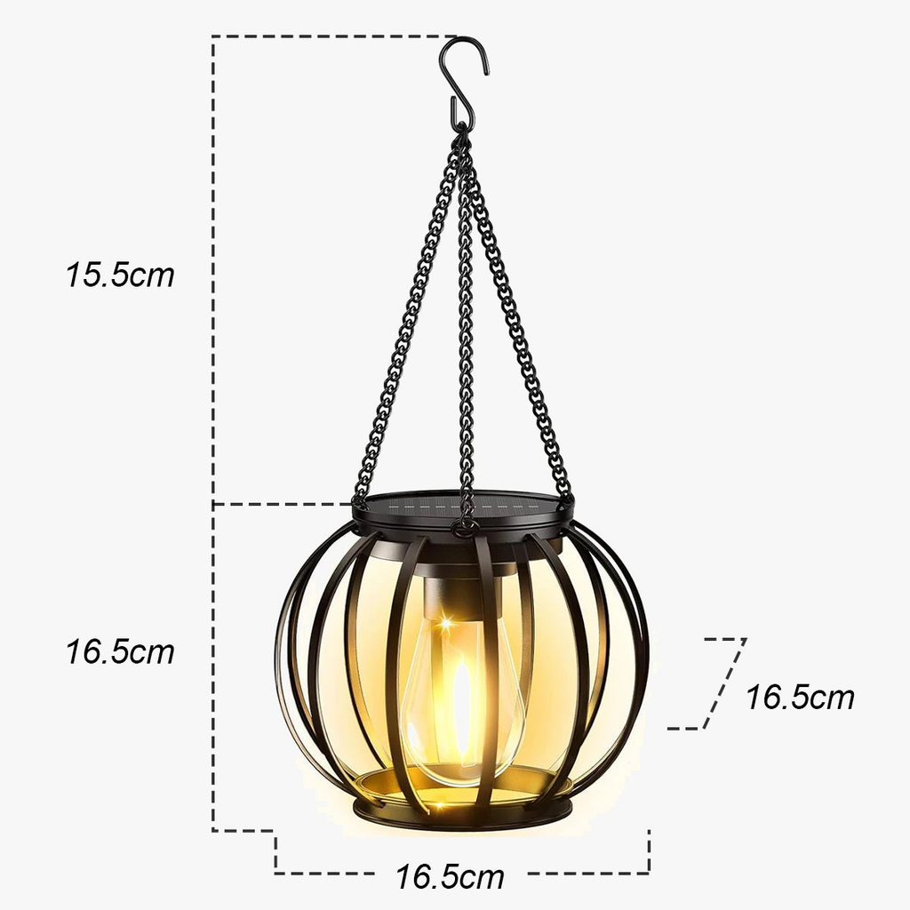 LED solar lantern with light sensor for outdoor garden - view 6