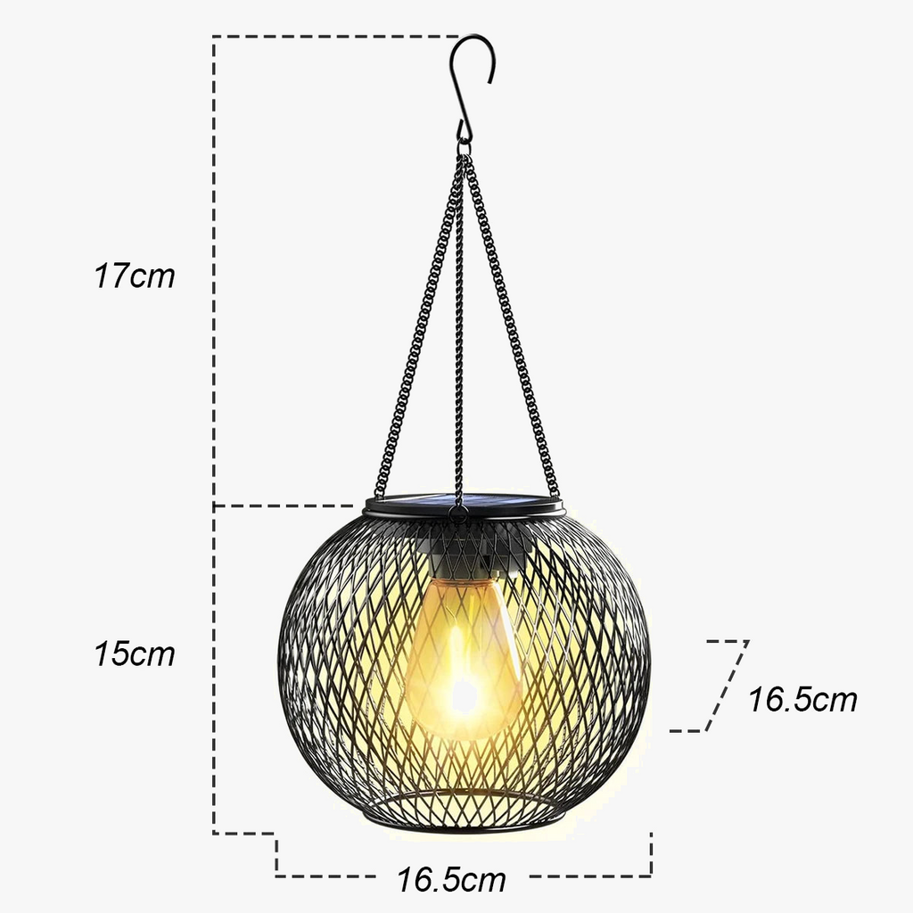 LED solar lantern with light sensor for outdoor garden