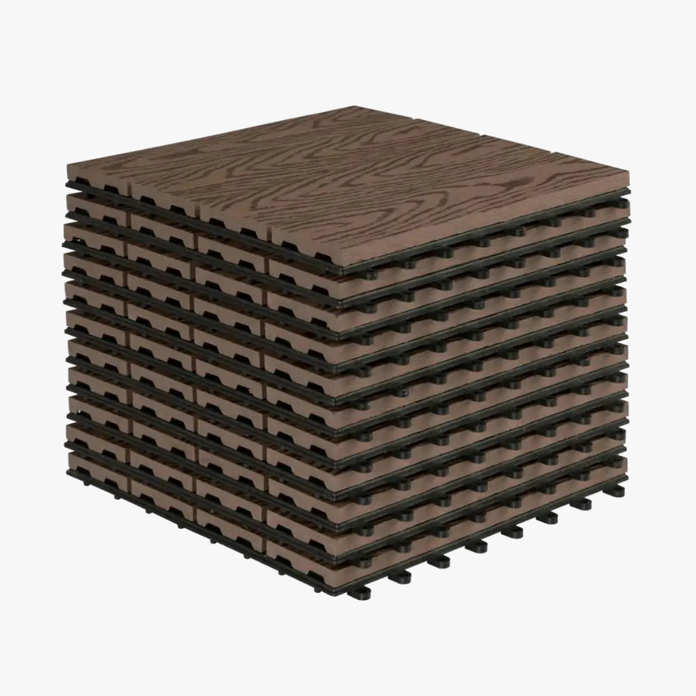 Anthracite 11-Pack Composite Deck Tiles 30x30cm - view 5