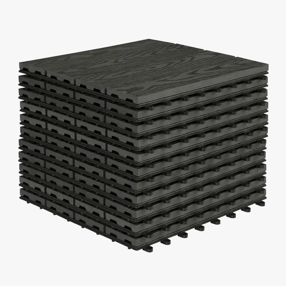 Anthracite 11-Pack Composite Deck Tiles 30x30cm - view 6