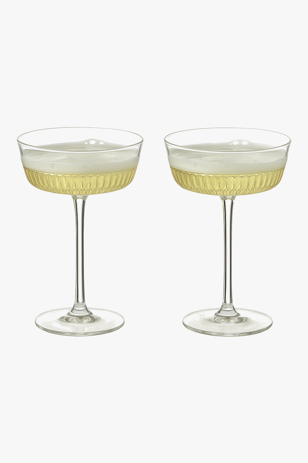 Lot 2 cups champagne elysia glass martini cocktail