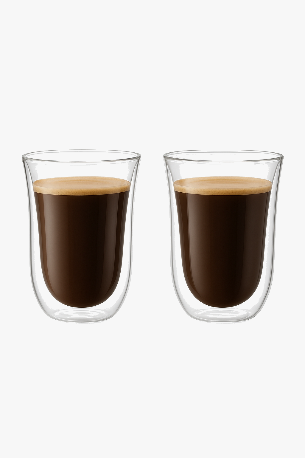 Lot 2 cups double wall glass coffee insulation