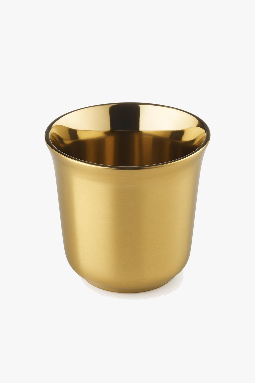 Set of 4 Double-Wall Stainless Steel Espresso Cups, Gold Finish