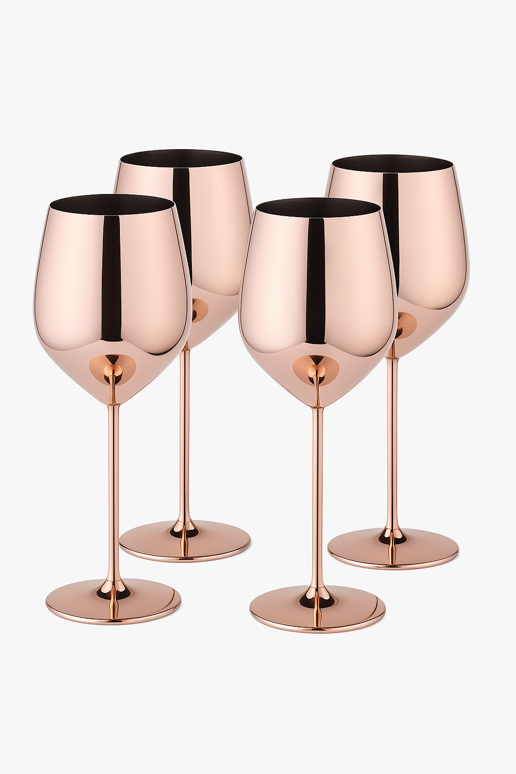 Lot 4 glasses stainless steel design creative bar